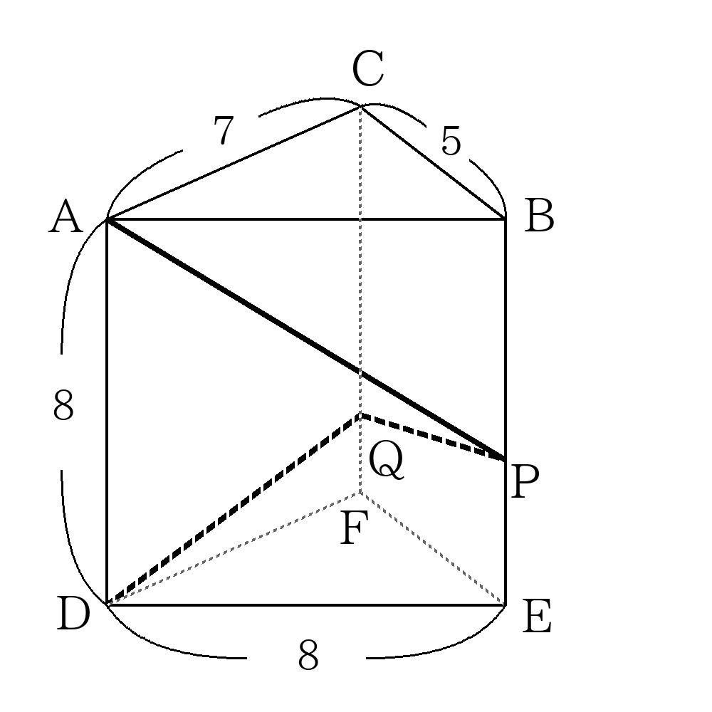 立体図形_最短距離_柱体と錐体